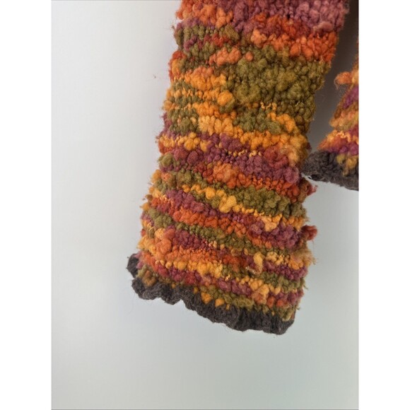 ECC Ecuadorian Clothing Company Wool Hood Full Zip Sweater Orange Textured Small - Picture 3 of 16